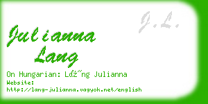 julianna lang business card